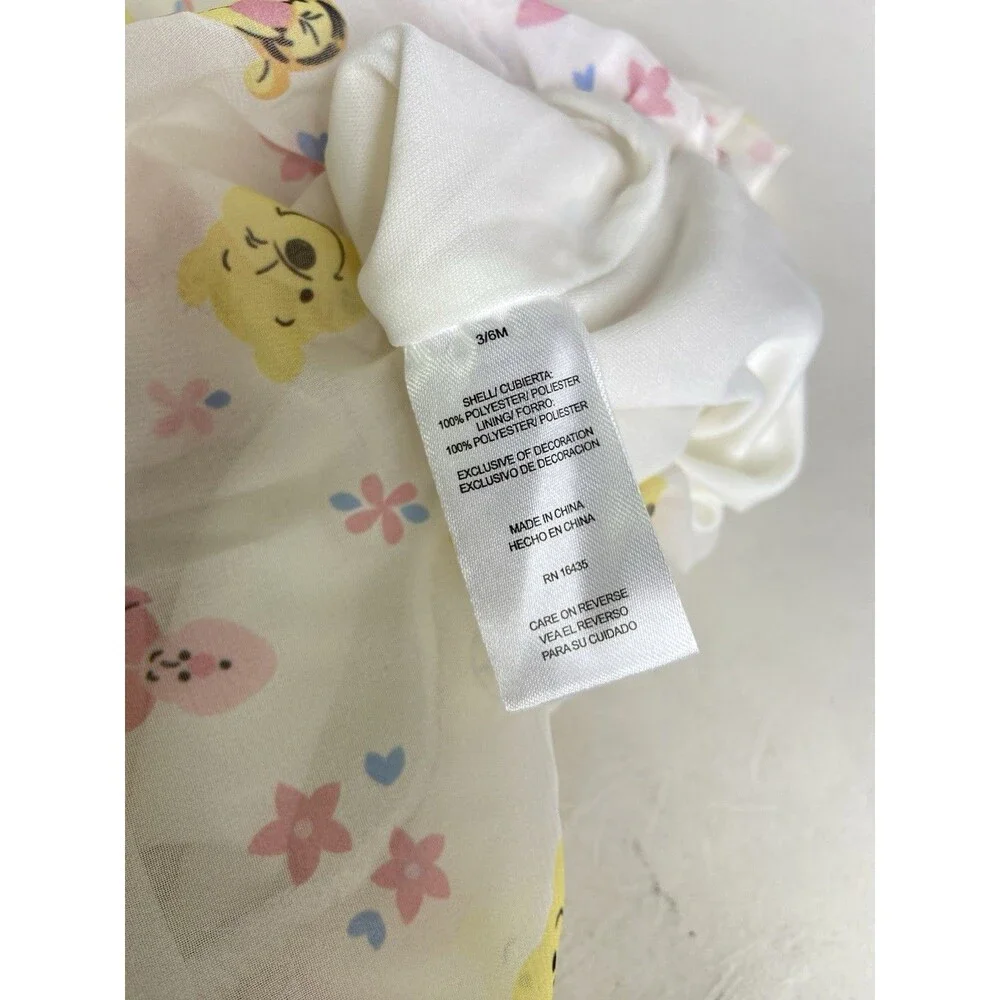 Disney Winnie The Pooh Chiffon Bubble Romper One Piece Baby Girls 3-6 Months